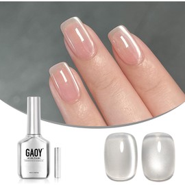 GAOY Esmalte De Uñas En Gel Efecto Ojo De Gato, 16 Ml, Esmalte Holográfico Con Purpurina Y Imán, Reflectante, Translúcido, Curado Con Luz Uv, 2952 Velo Plateado
