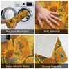 Van Gogh Sunflowers Bath Rugs Mats Oil Painting Art Door