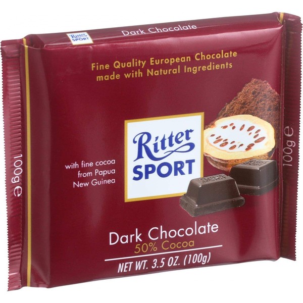 Ritter Sport Dark Chocolate Bar (Pack of 12)