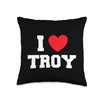 I Love Troy Throw Pillow