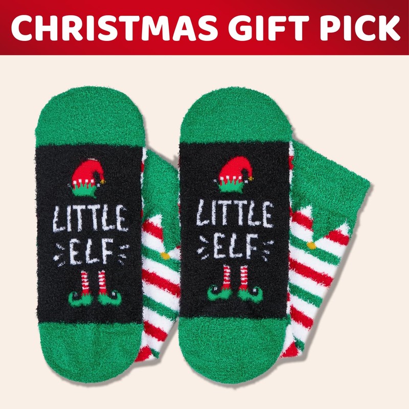 HAPPYPOP Christmas Gifts for Dad Mom - Little Elf Socks,