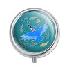 Kingfisher Bird Swimming with Fish Pill Case Trinket Gift Box