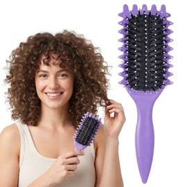 Cepillo Definición Rizos, Cuidado Del Cabello Peine Cabello Rizado Rulos Perfectos Cerdas Anchas Diseño Innovador Peines Rizadores Multifuncional