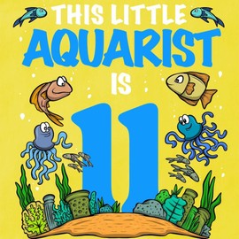 CafePress Aquarium 11 Birthday This Little Aquarist Bi Kitchen Apron with Pockets, Grilling Apron, Baking Apron