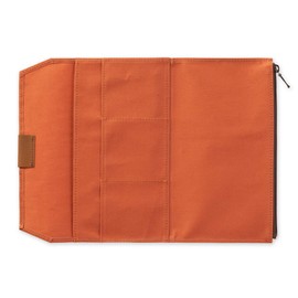 DESIGNPHIL 14435006 Travelers Company Notebook, Limited Size, Cotton Zipper Case, Orange, Regular Size