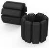 Cretee 2 PCS Adjustable Wrist Weights Ankle Weights Set for Exercise Walking Jogging Yoga Aerobics Pilates Weight-Bearing Bracelet Fitness Wristband (black)