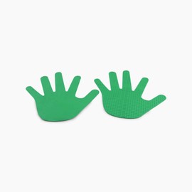 Splay Rubber Hand Floor Markers Pair | Non-Slip Texture Floor Markers - Flat Space Markers | School Pre Training, Jump Games for Kids, Children, Junior (Green Colour)