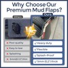 MIAOKUI 24" x 24" Angled Mud Flaps for Semi Trucks