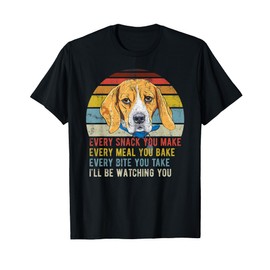 Vintage Every Snack You Make Cute Beagle Dog Lover Mom Dad T-Shirt for Men Women