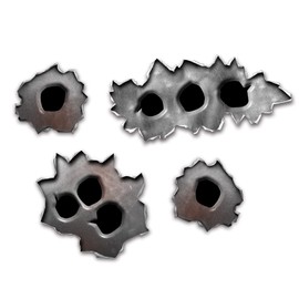 Bullet Holes Peel 'N Place Stickers Pack of 4