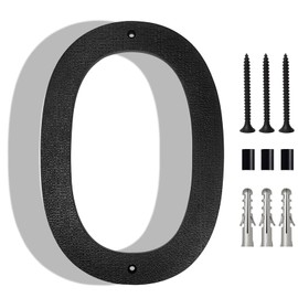 Modern Floating House Numbers for Outside 8 Inch Large Black Address Numbers with Nail Kits for House Door Yard Mailbox Decor (House Numbers-0)