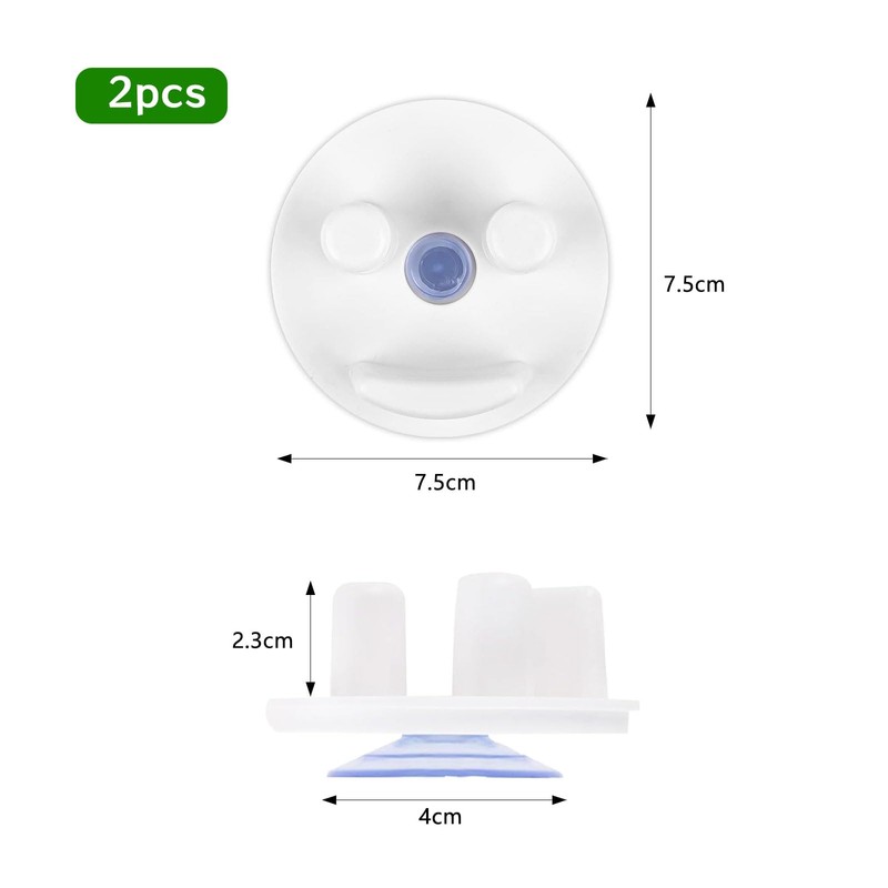 BRIOTA 2 Pieces Smiley Sponge Stand with Suction Cup, Sponge