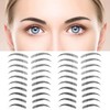 MWOOT 4D Hair-like Eyebrow Tattoo Stickers, 6 Sheets Waterproof Eyebrow
