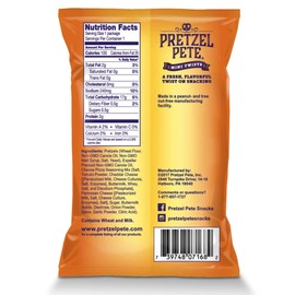 Pretzel Pete Cheese Pizza Seasoned Mini Twist Pretzels, 100 Calories, Non-GMO, Small Batch, Bold Flavor, 0.8oz (24 Pack)
