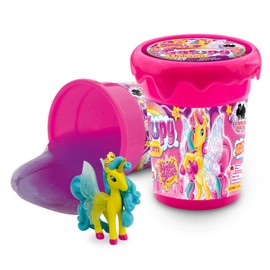 CRAZE Magic Slime GALUPY | Schleim Kinder mit wunderschönen Einhorn Spielfigur - Slime Set 110 ml Dose mit Überraschung, Kinderschleim sicher & geruchsneutral