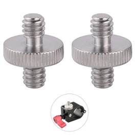 Pack of 2 1/4 Inch Screw for Camera Tripod, 1/4 Inch Camera Mounting Screw, Camera Tripod Quick Release Screw, Camera Screw 1/4 Inch Male for Camera, Tripod, Ball Head, Light Stand, Monopad