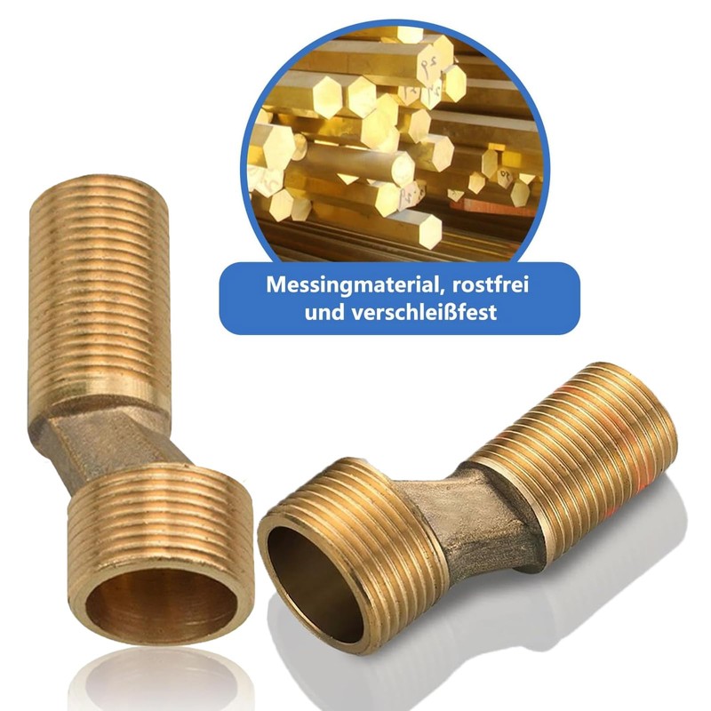 VZU Pack of 2 Shower Tap Adaptors, 3/4 Inch to