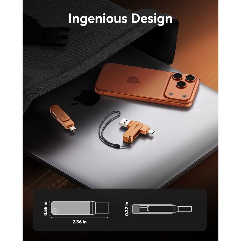 ORICO USB 3.0 Flash Drive 150MB/S Metal Housing Swivel Design