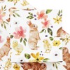 Floral with Rabbit Wrapping Paper,4 Sheet Spring Rabbit Chicken Wrapping