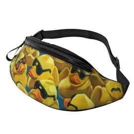 Rubber Duck Painting01 Fanny Pack Belt Bag for Women Men Bum with Crossbody Adjustable Strap Bag Gift for Enjoy Festival Sport Workout Traveling Hiking Running Casual Hands-Free Waist Pack Carrying of Phone