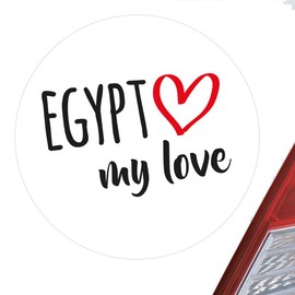 huuraa Sticker Egypt My Love Sticker Size 10 cm for All Fans of Egypt Gift Idea for Friends and Family