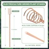 10 Pack 13.5" Electroculture Plant Stakes, Long Copper Garden Stakes,