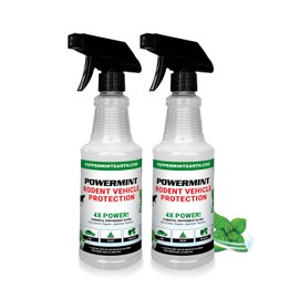 Powermint 16 Oz Peppermint Oil Rodent Vehicle Protection Spray 2-Pack - for Vehicle Engines and Interiors - Cars, Trucks, RVs, and Boats