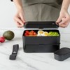 Restaurantware Bento Tek 40.5 Ounces Stackable Lunch Box 1 Reusable