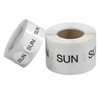 Generic DL6561"Sun" Days of The Week Labels, 1" Circle, White