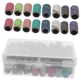 Baluue 100pcs Nail Sander Accessories Nail Art Drill Bit Sand Ring Manicure Sanding Bands Polishing Bands for Drill