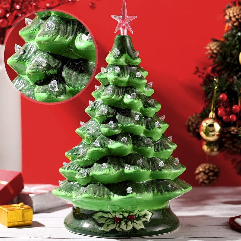 100 Pieces Plastic Christmas Tree Bulbs and 5 Stars Replacement