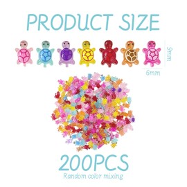 200 Pieces Of Luminous Little Turtle, Nail Art Accessories, Small Turtle Crafts, Garden Decoration Accessories (Random Color Mix).
