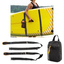 Paddle Board Carry Strap,Adjustable Hands-Free Sup Carrying Strap Boards,with Detachable Storage Bag,Paddle Board Accessories for Women and Men,Longboards,Surfboards,Canoe and Kayaks Accessories