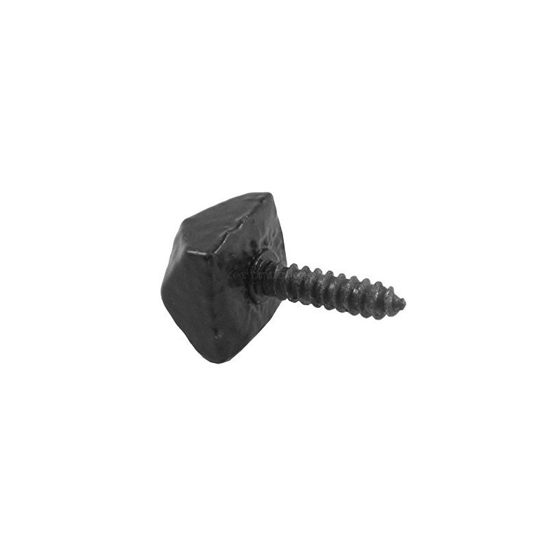 Merriway BH02028 (10 Pcs) Antique Iron Door Stud Screw-In, Black