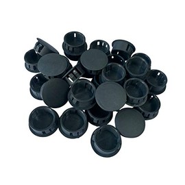 LGEGE 50PCS 3/4" & 19mm Hole Plugs - Plastic Flush Type, Home Furniture Fastener, Black