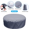 Adnee 85×27.5 Inch Round Hot Tub Full Cover Cap Protector