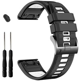 EZMVZKU 20mm Quickfit Silicone Watch Band for Garmin Fenix 8 43mm/Descent Mk3 43mm/Epix Pro 42mm/Fenix 7S/6S/5S/7S Pro/6S Pro/5S Plus,Sport Replacement Strap for Approach S70 42mm/Descent Mk2s