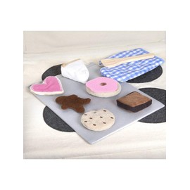 PopOhVer -12 Piece Plush Baking Play Set - Faux Kitchen Food for Hours of Pretend Fun - for Kids Fake Foods for Imaginative Role Play - Great for Young Boys and Girls Ages 3+