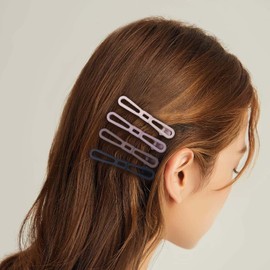 Crymystal 4 Pcs Bangs Hair Clips Duckbill Hair Clips 8 Font Shape Hair Clips Metal Matte No Crease Hair Barrette for Makeup Hairstyle Accessories for Women and Girls Gifts (Style:E)