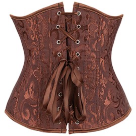 Dress Cici Brown Bridal Corset Top, Wedding Bustier Top for Women Asia Size XL