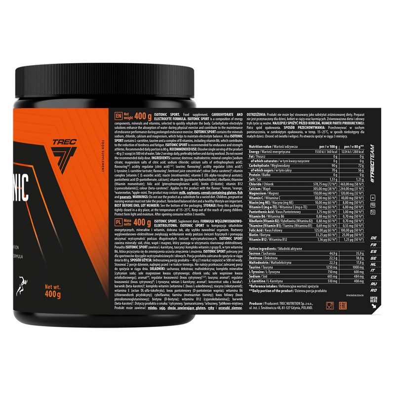 Trec Nutrition Endurance Isotonic Sport, Lemon - 400g | Hydration