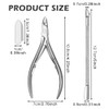 Grovigor Modern Stainless Steel Cuticle Trimmer Set, Cuticle Remover with