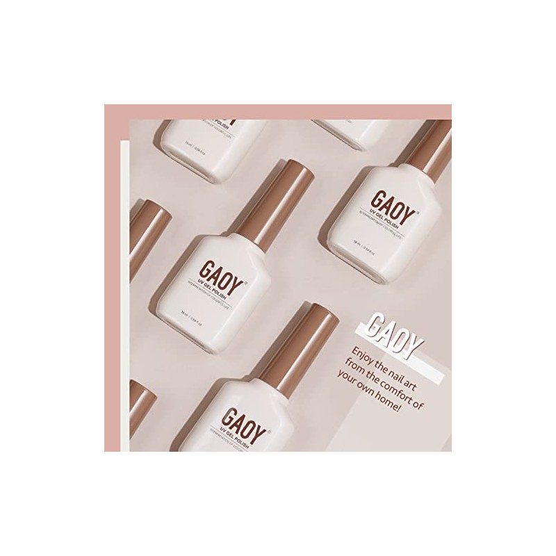 GAOY- Esmalte de uñas en gel blanco lechoso, 16 ml,
