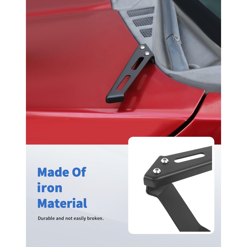 DSWSQ Ditch Hood Hinge Light Brackets for 2015-2020 Ford F150