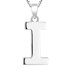 YL H Initial Letter Necklace for Women, 18K White Gold Plated 925 Solid Sterling Silver Alphabet Pendant Jewelry Gifts