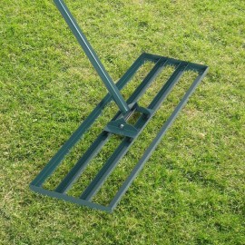 Unbranded Lawn Leveling Rake, 30"x10" Ground Lawn Leveler with 78" Steel Extended Handle