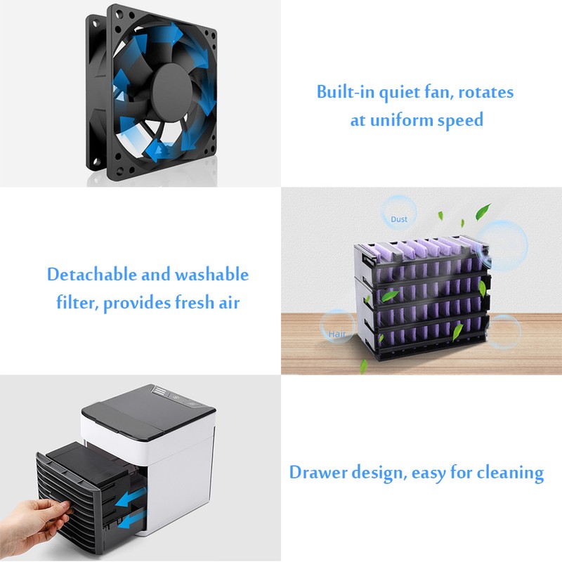 Portable Air Conditioner Personal Desktop Air Cooler Humidifier Air Purification