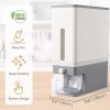 Lifewit Rice Dispenser 25 Lbs Rice Storage Container Moisture Proof