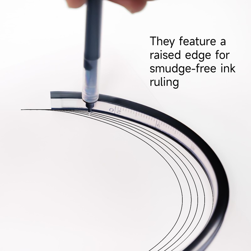 KEARING Flexible Curve Ruler, 24 Inch Ruler, Bendable Rulers for