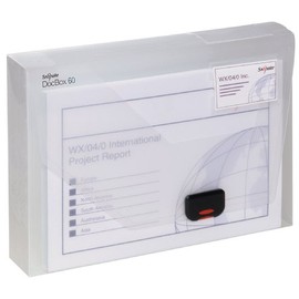 Snopake A4 DocBox Clear 60 mm Box File with Push Lock (Pack of 1) Ref 12871